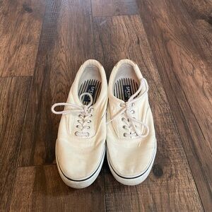 Sperry White Canvas Shoes, Size 13